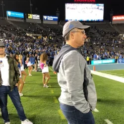 Michael Teitell, the director of the UCLA cancer center, is a regular on the sidelines.
