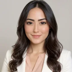 Portrait photograph of Honey Win. She has a warm smile and looks professional.